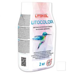 Затирка цементная Litokol Litocolor L.00 белая 2 кг