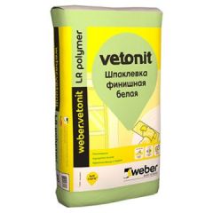 Шпатлевка полимерная Weber-Vetonit LR Polymer белый 20 кг