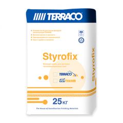 Клей для теплоизоляции Terraco (Террако) Styrofix Стайрофикс Экотерм 25 кг