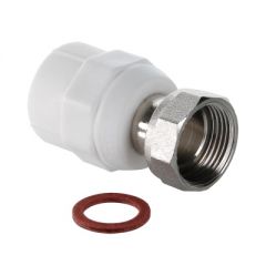 Фитинг Valtec VTp.708.0.02505 полипропиленовый с накидной гайкой 25 мм х 3/4