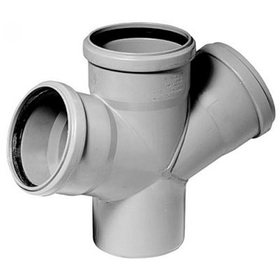 Крестовина канализационная Ostendorf (Остендорф) HTDA одноплоскостная 87 90х90х90 мм артикул 114900