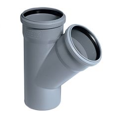 Тройник Ostendorf HTEA канализационный 114200 45° 90x90 мм