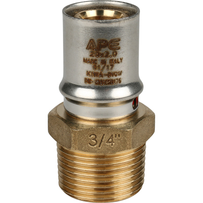 Переходник запрессовочный Stout (Стаут) с наружной резьбой 20 мм х 1/2 (SFP-0001-001220)