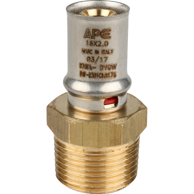 Переходник запрессовочный Stout (Стаут) с наружной резьбой 20 мм х 3/4 (SFP-0001-003420)