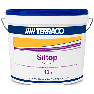 Краска силиконовая Terraco (Террако) Siltop Силтоп 10 кг Краска силиконовая Terraco (Террако) Siltop Силтоп 10 кг