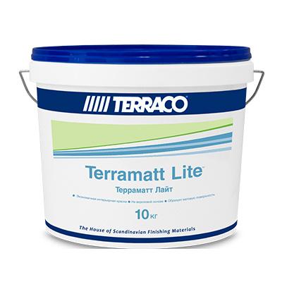 Краска акриловая Terraco (Террако) Terramat Light Терраматт Лайт 10 кг