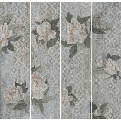 Керамогранит Kerama Marazzi (Керама Марацци) Поджио цветы серый светл. обрезной 20х80 см SG704500R