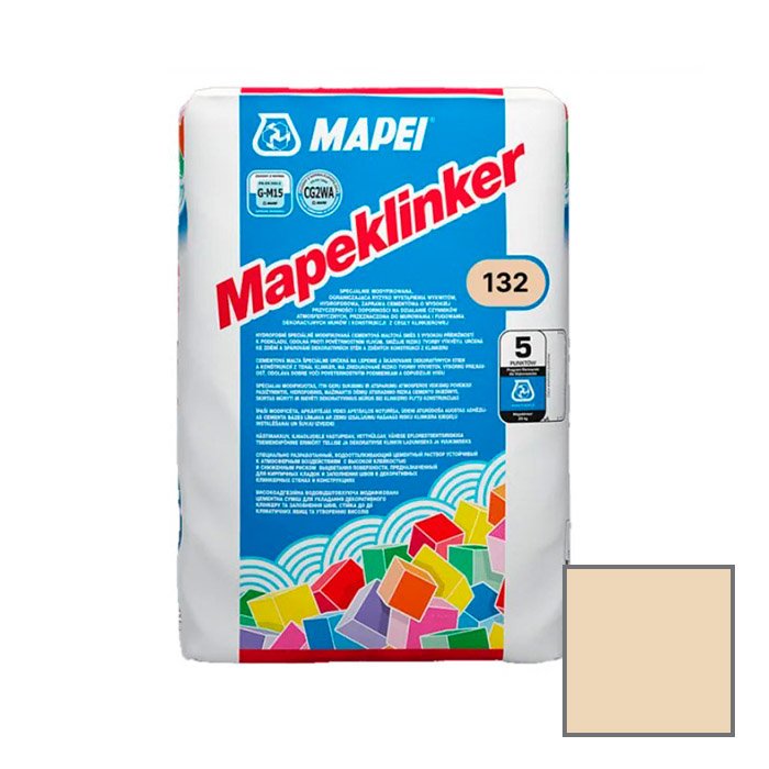 Затирка цементная Mapei (Мапей) Mapeclinker 132 Бежевый 2000 25 кг