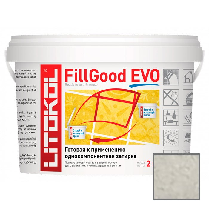 Затирка полиуретановая Litokol (Литокол) FillGood EVO F.210 Greigeo 2 кг