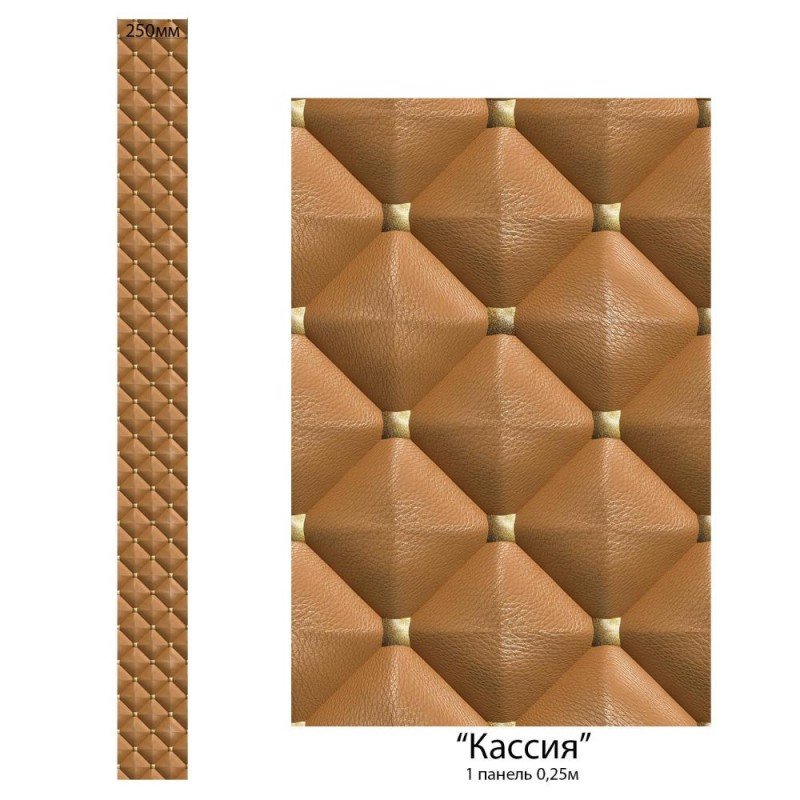 Панель ПВХ ламинированная с фотопечатью ВЕК (VEK) Кассия декор 2700х250х9 мм