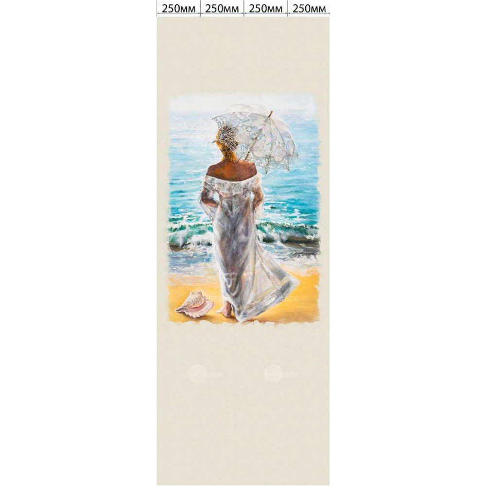 Панель ПВХ ламинированная с фотопечатью ВЕК (VEK) Лен серый Ассоль панно 2700х250х9 мм