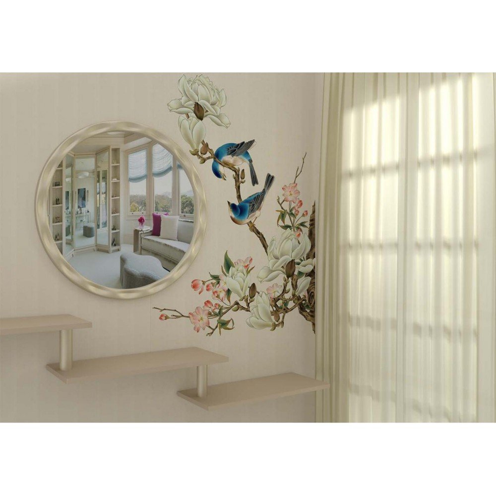 Панель ПВХ ламинированная с фотопечатью ВЕК (VEK) Лен серый Магнолия панно 2700х250х9 мм