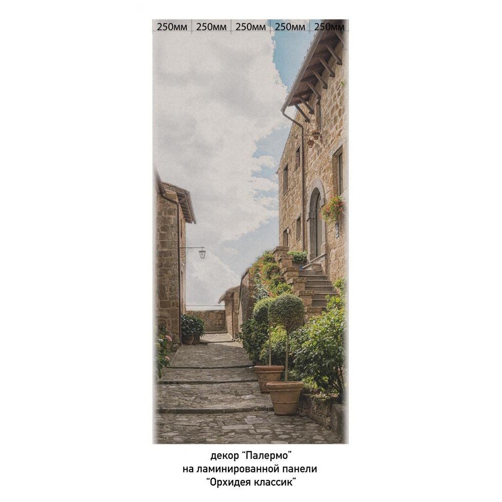 Панель ПВХ ламинированная с фотопечатью ВЕК (VEK) Орхидея классик Палермо панно 2700х250х9 мм