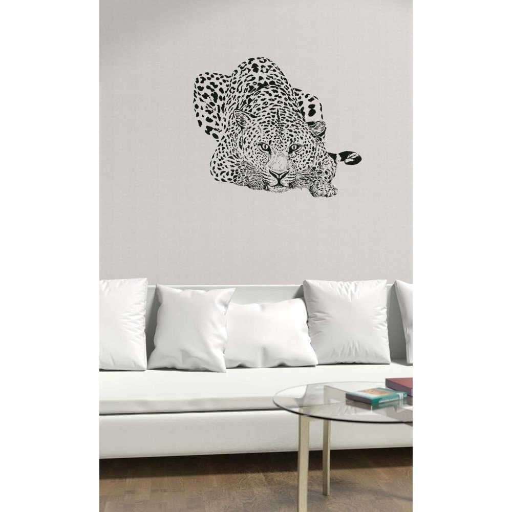 Панель ПВХ ламинированная с фотопечатью ВЕК (VEK) Белый бархат Леопард панно 2700х250х9 мм