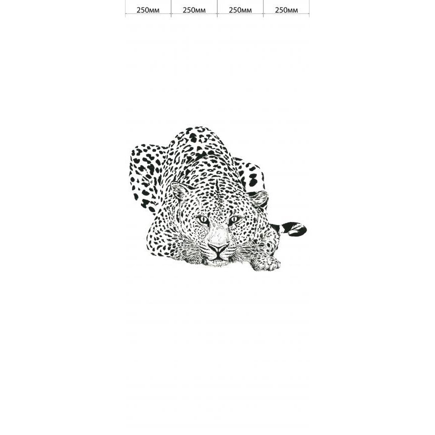 Панель ПВХ ламинированная с фотопечатью ВЕК Белый бархат Леопард панно 2700х250х9 мм (1 м2)