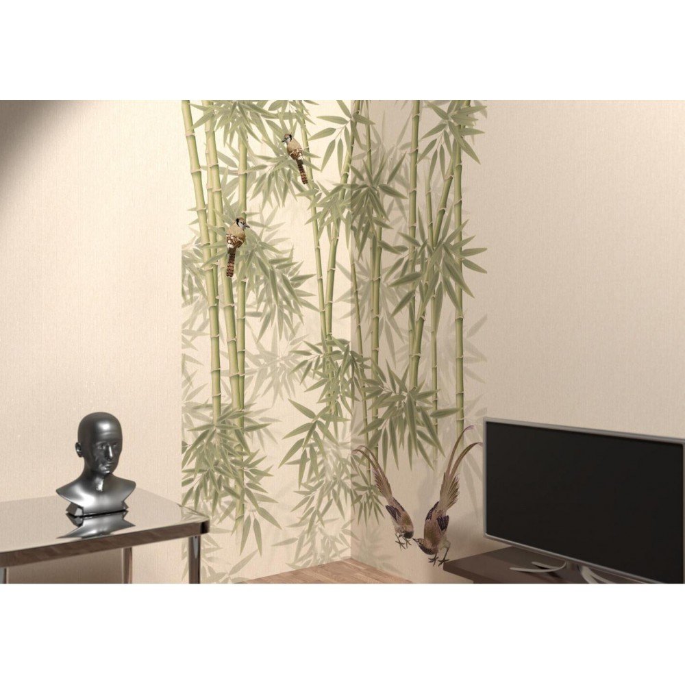 Панель ПВХ ламинированная с фотопечатью ВЕК (VEK) Бари серый Сойки панно 2700х250х9 мм