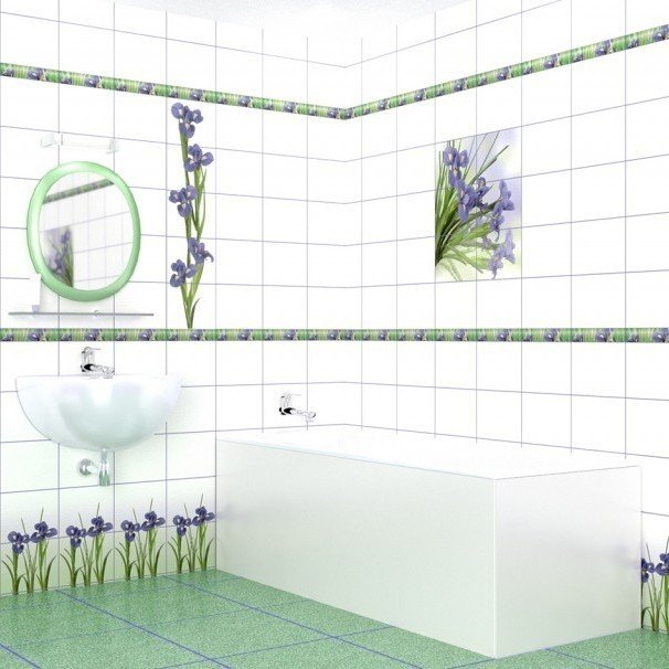 Панель ПВХ ламинированная с фотопечатью ВЕК (VEK) Ирис вставка 1,2 2700х250х9 мм