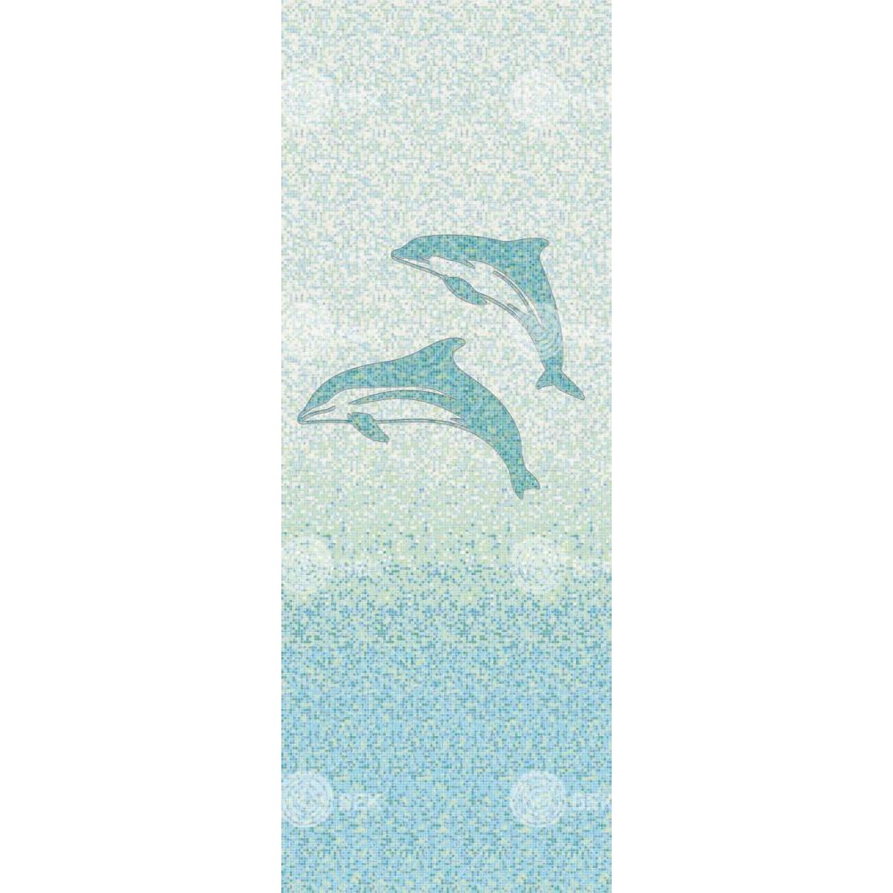 Панель ПВХ ламинированная с фотопечатью ВЕК Мозаика Бирюза 2 Дельфина 2700х250х9 мм (1 м2)
