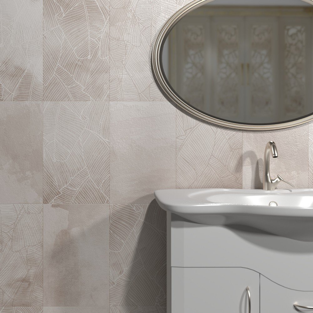 Панель ПВХ ламинированная с фотопечатью ВЕК (VEK) Блисс Бежевый декор 2700х250х9 мм