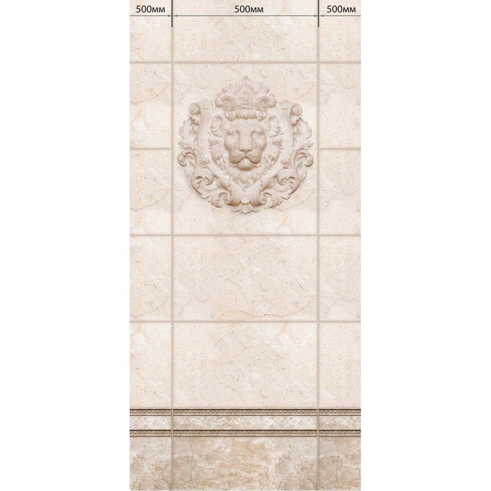 Панель ПВХ ламинированная с фотопечатью ВЕК (VEK) Старый город Лев 2700х500х9 мм