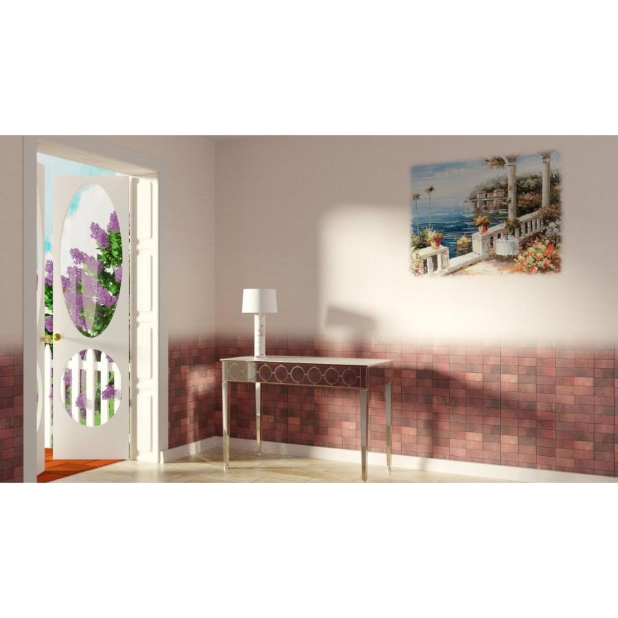 Панель ПВХ ламинированная с фотопечатью ВЕК (VEK) Амальфи фон 2700х250х9 мм