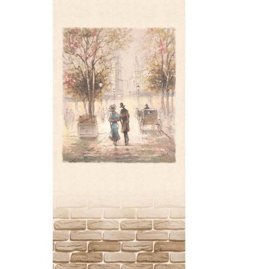 Панель ПВХ ламинированная с фотопечатью ВЕК (VEK) Бульвар Монпарнас панно 2700х250х9 мм