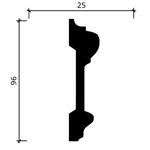 Молдинг Decor-Dizayn 2000х96х25 мм (DD601)