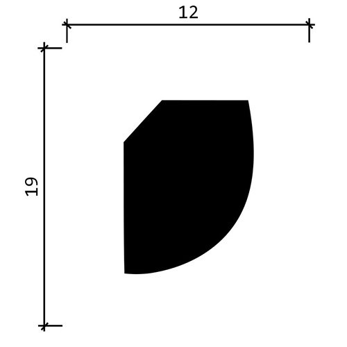 Карниз Decor-Dizayn (Декор-Дизайн) 2000х19х12 мм (DD02)