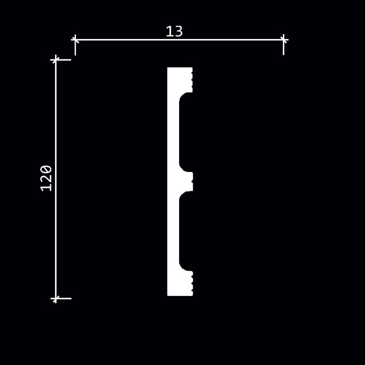 Плинтус Decor-Dizayn (Декор-Дизайн) 2000х120х13 мм (DD710)