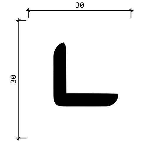 Уголок Decor-Dizayn (Декор-Дизайн) 2000х30х30 мм (DD20)