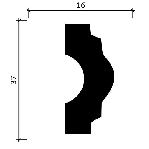 Молдинг Decor-Dizayn (Декор-Дизайн) 2000х37х16 мм (DD23)