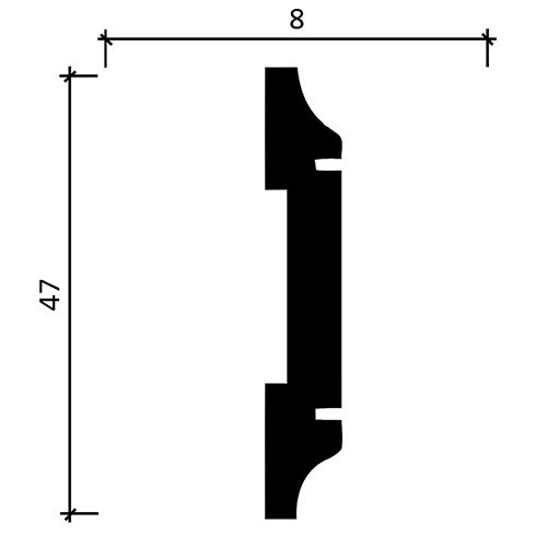 Молдинг Decor-Dizayn (Декор-Дизайн) 2000х47х8 мм (DD32)