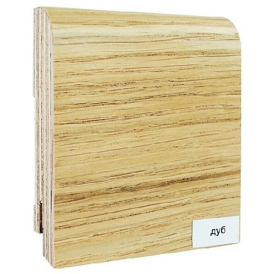 Плинтус Finitura Dekor (Финитура Декор) 100х19х2400 мм RR фигурный шпонированный Дуб без покрытия