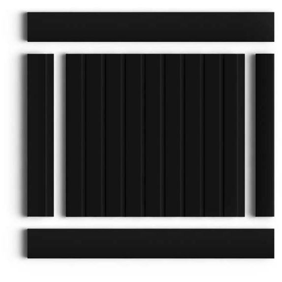 Декоративная панель HiWood (ХайВуд) 2700х120х12 мм BK (LV124)