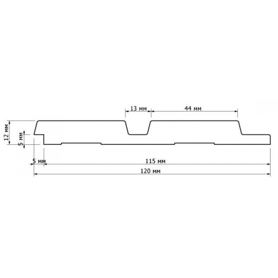 Декоративная панель HiWood (ХайВуд) 2700х120х12 мм W50 (LV123)