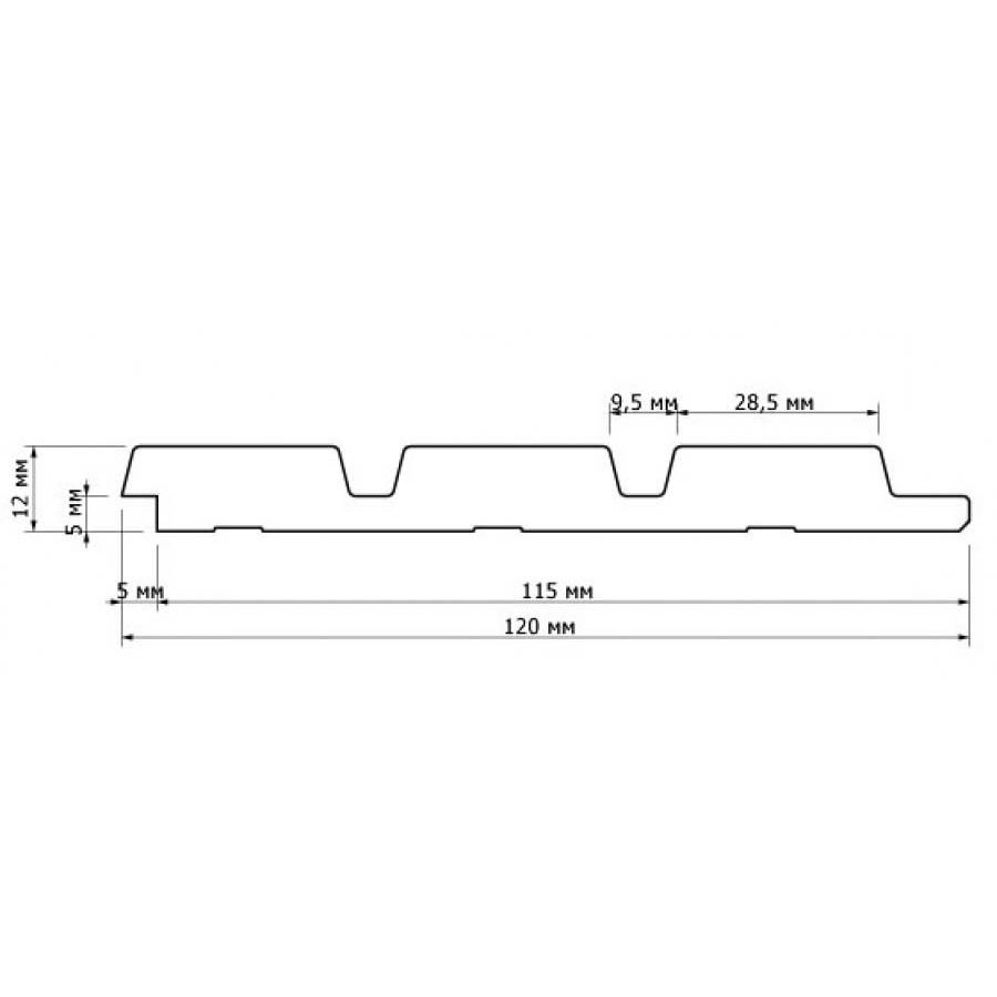 Декоративная панель HiWood (ХайВуд) 2700х120х12 мм W50 (LV124L)