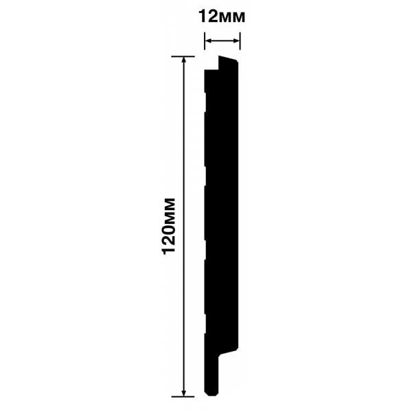 Декоративная панель HiWood (ХайВуд) 2700х120х12 мм BR395K (LV127)