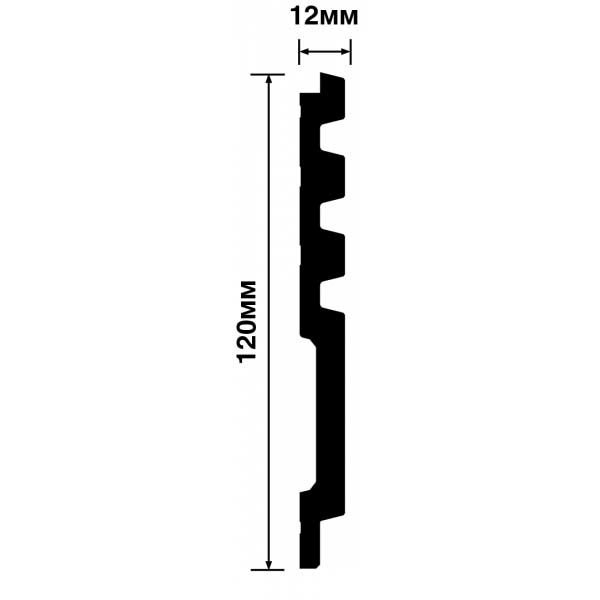 Декоративная панель HiWood (ХайВуд) 2700х120х12 мм BR395K (LV128)