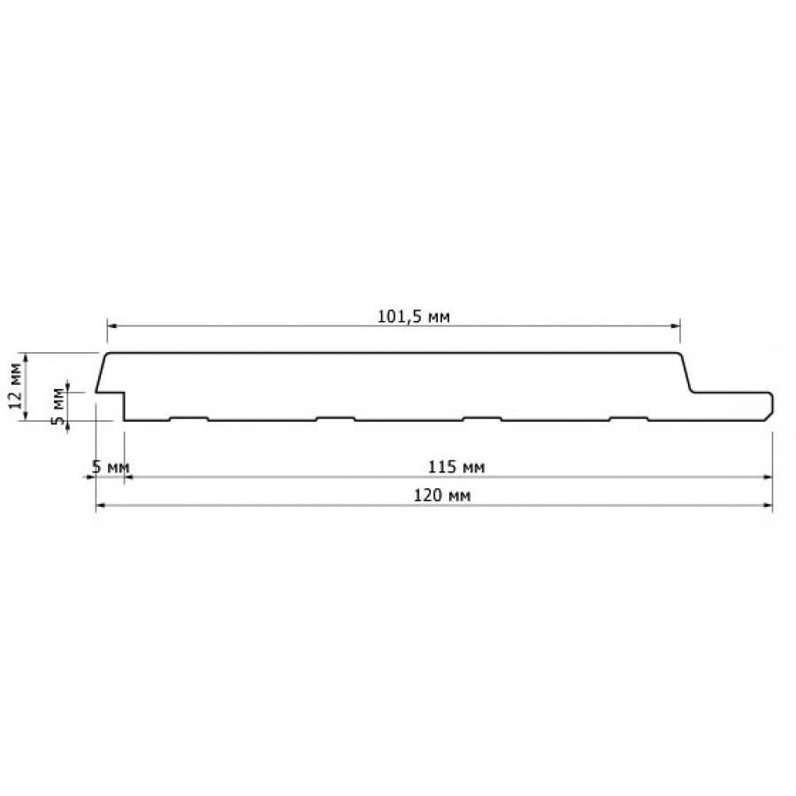 Декоративная панель HiWood (ХайВуд) 2700х120х12 мм BR396 (LV127)