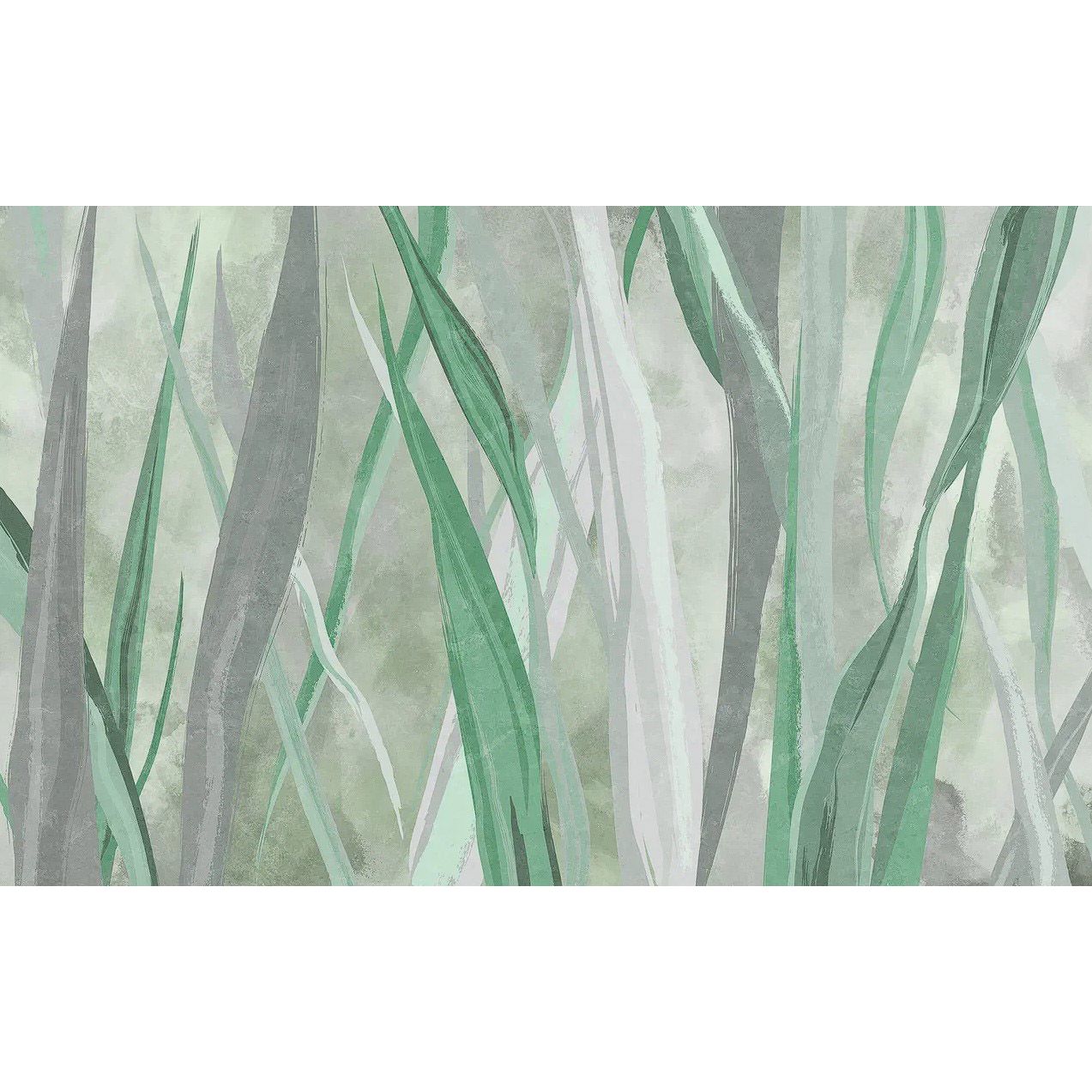 Обои виниловые на флизелине Design Studio 3D Avangard Стебли травы красками Натуральный холст (AVG-021)