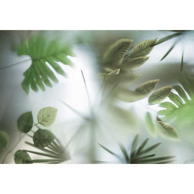 Обои виниловые на флизелине Design Studio 3D За стеклом Лиственный гербарий за стеклом Натуральный холст (TG-012)