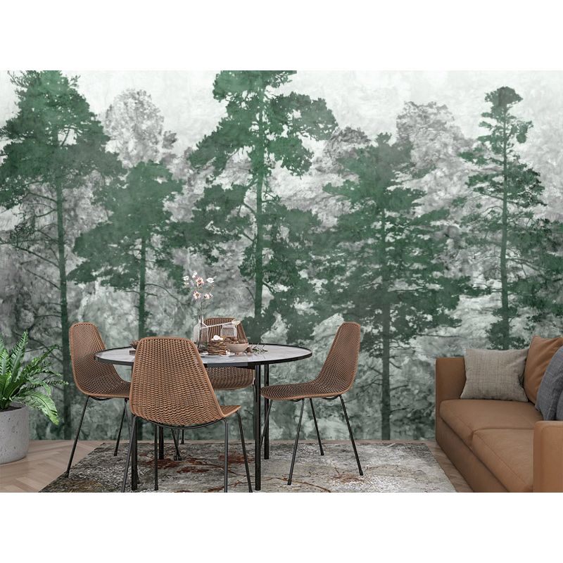 Обои виниловые на флизелине Design Studio 3D Изумруд Изумрудные деревья на хосте Фреска (EMD-002)