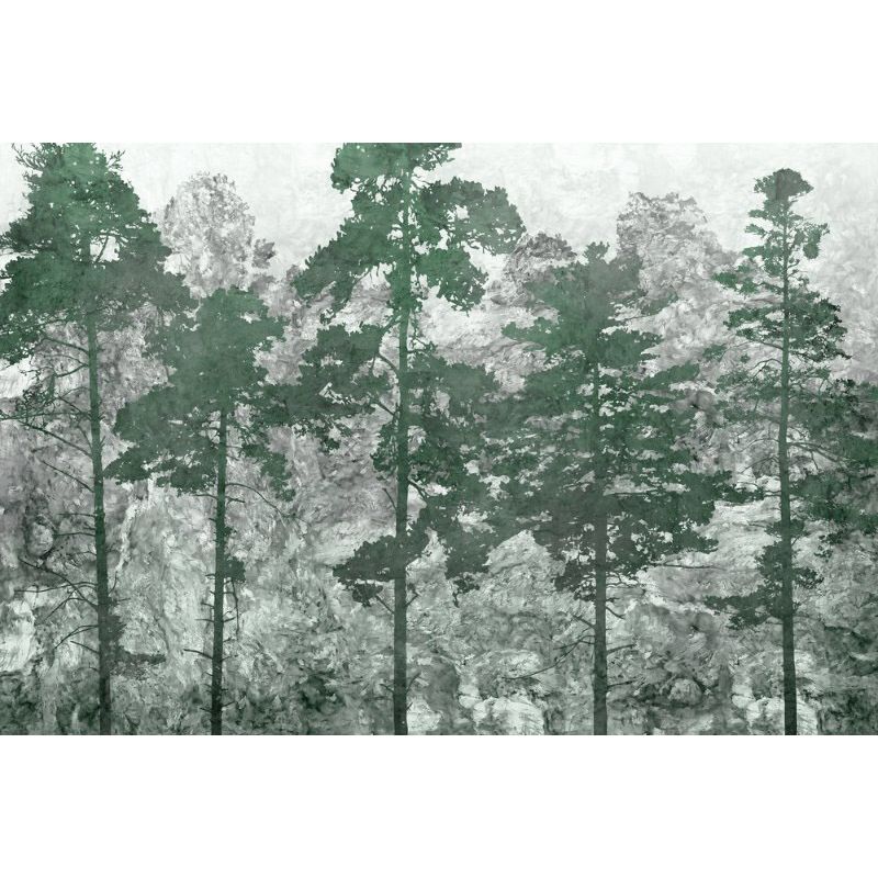 Обои виниловые на флизелине Design Studio 3D Изумруд Изумрудные деревья на хосте Бесшовная Фреска Гранд (EMD-002)