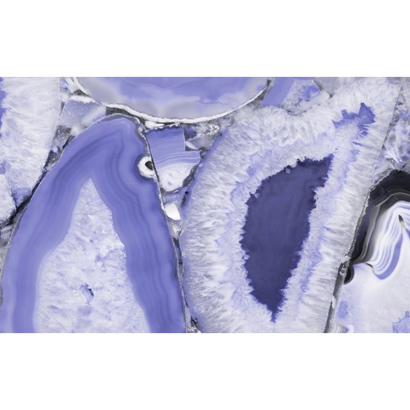 Обои виниловые на флизелине Design Studio 3D Каменная красота Мрамор фиолетового оттенка Натуральный холст (KK-040)
