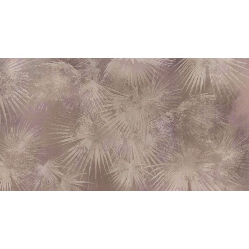 Обои виниловые на флизелине Design Studio 3D Нежность Листья папоротника в нежных тонах Гладкий песок (NJ-014)