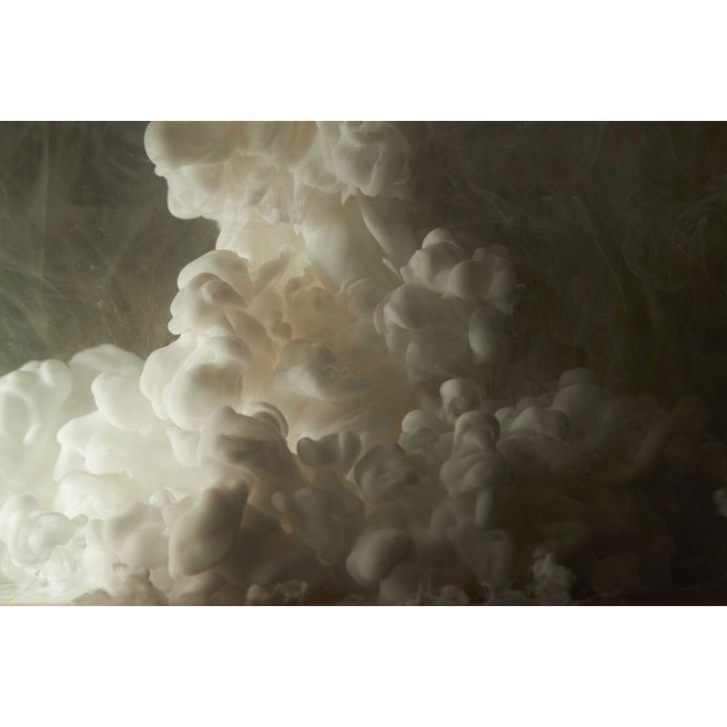Обои виниловые на флизелине Design Studio 3D Флюидная дымка Белая дымка во тьме Фреска (FLD-013)