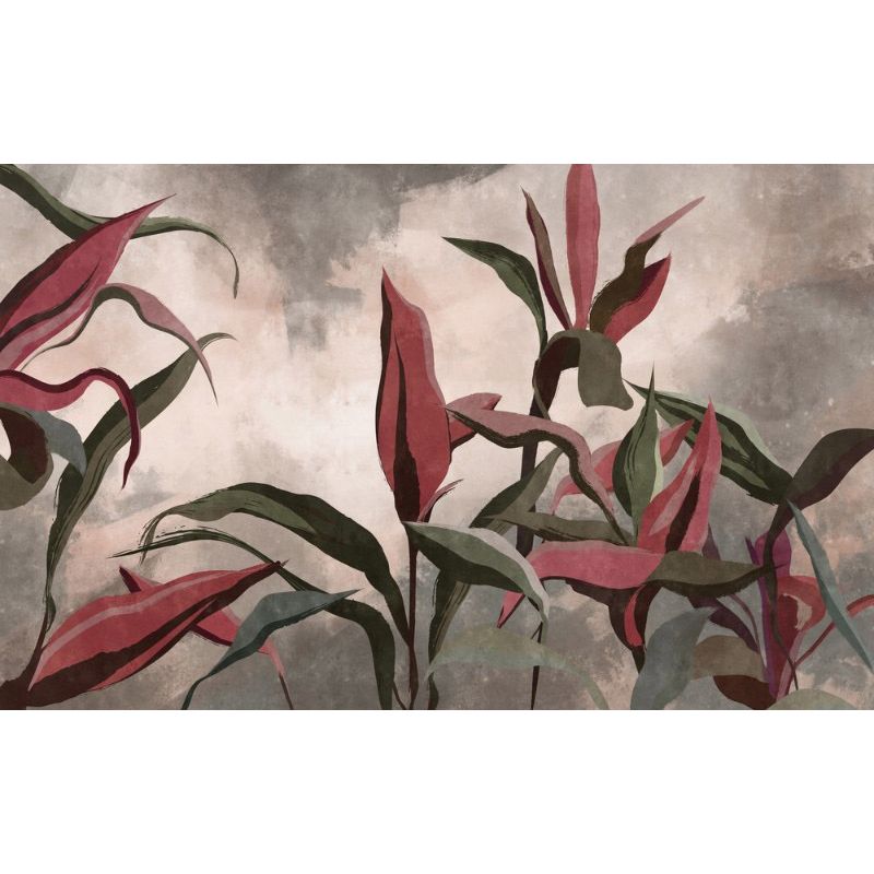 Обои виниловые на флизелине Design Studio 3D Avangard Букет красных тропических цветов Фреска (AVG-005)