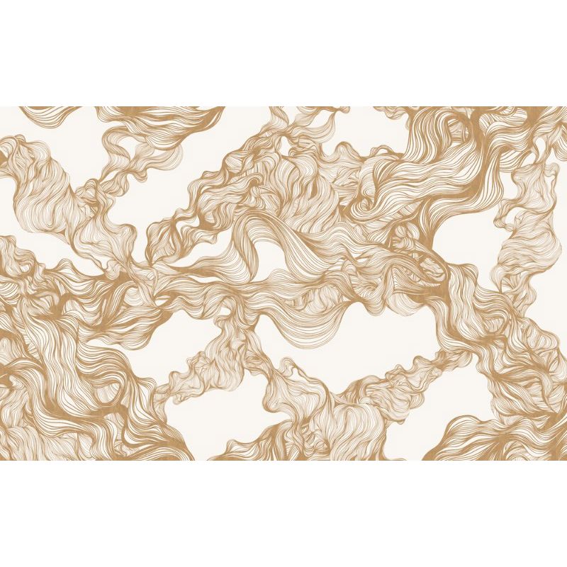 Обои виниловые на флизелине Design Studio 3D Line Style Переплет из золотых линий Гладкий песок (LST-006)