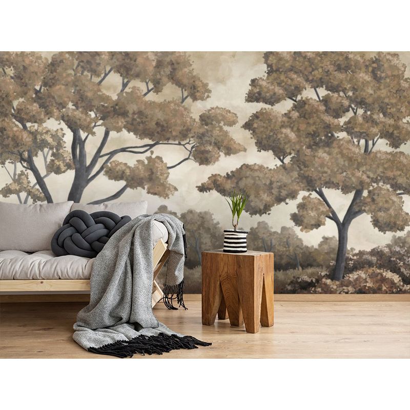 Обои виниловые на флизелине Design Studio 3D Picturesque Деревья в светло-коричневых тонах Бесшовная Фреска Гранд (PRS-004)