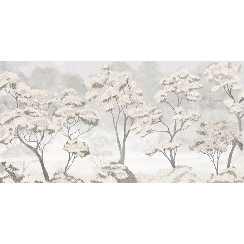 Обои виниловые на флизелине Design Studio 3D Picturesque Небольшие деревья в бежевых тонах Натуральный холст (PRS-017)
